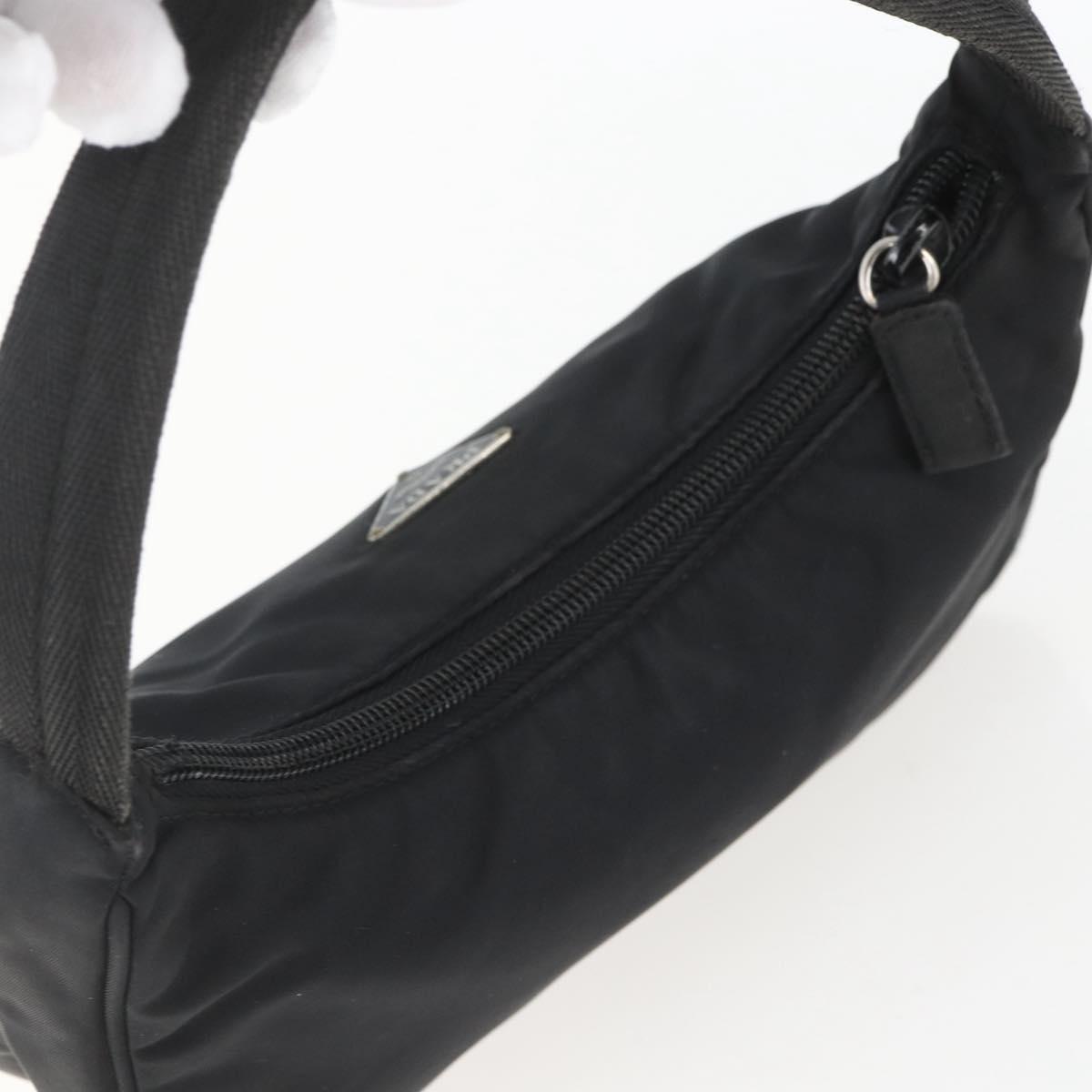 PRADA Hand Pouch Nylon Black Auth 159723