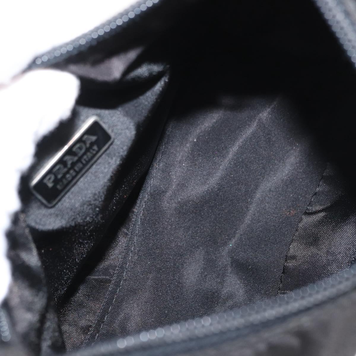 PRADA Hand Pouch Nylon Black Auth 159724