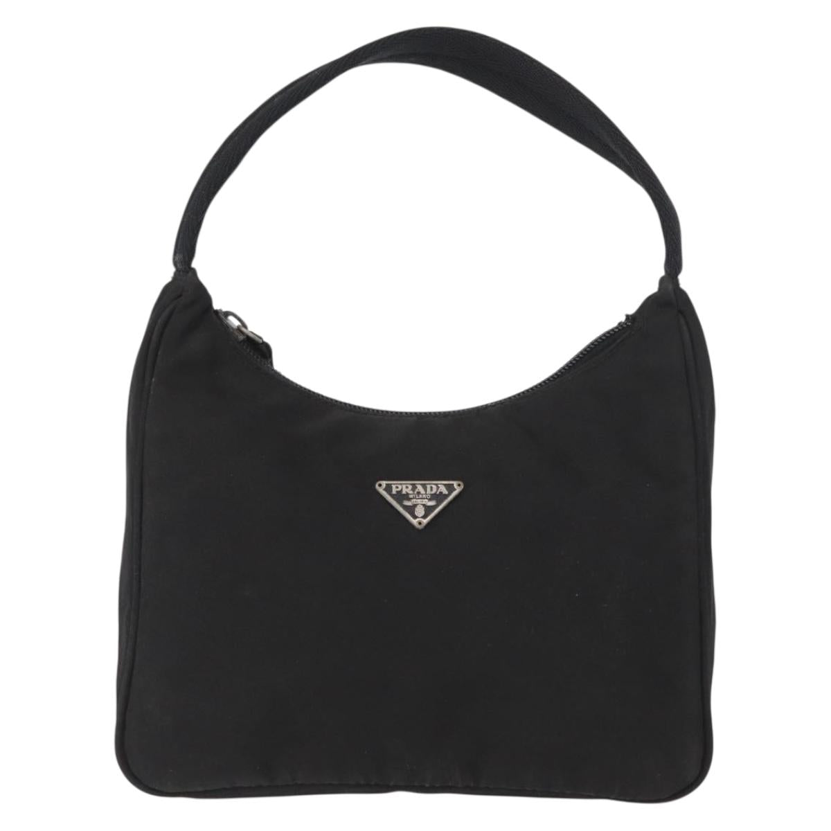 PRADA Hand Pouch Nylon Black Auth 159724