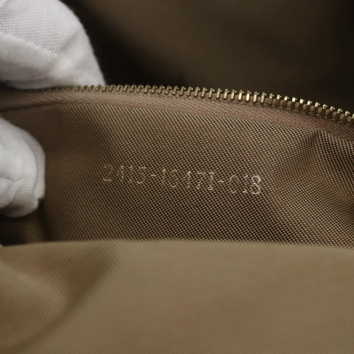 FENDI Zucchino Canvas Hand Bag Enamel Light Blue Gold Auth 159738