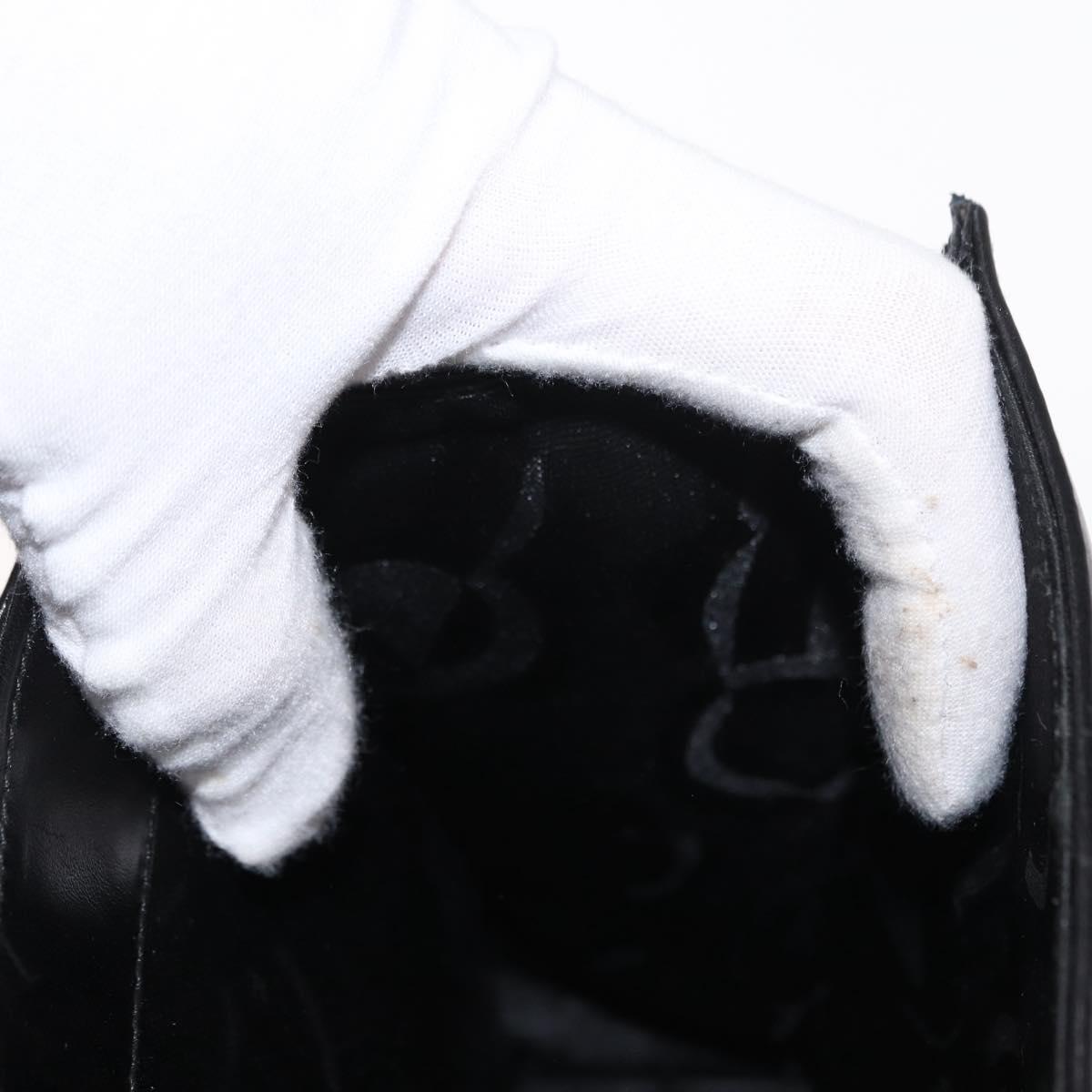 Salvatore Ferragamo Gancini Hand Bag Leather 2way Black Gold Auth 159742