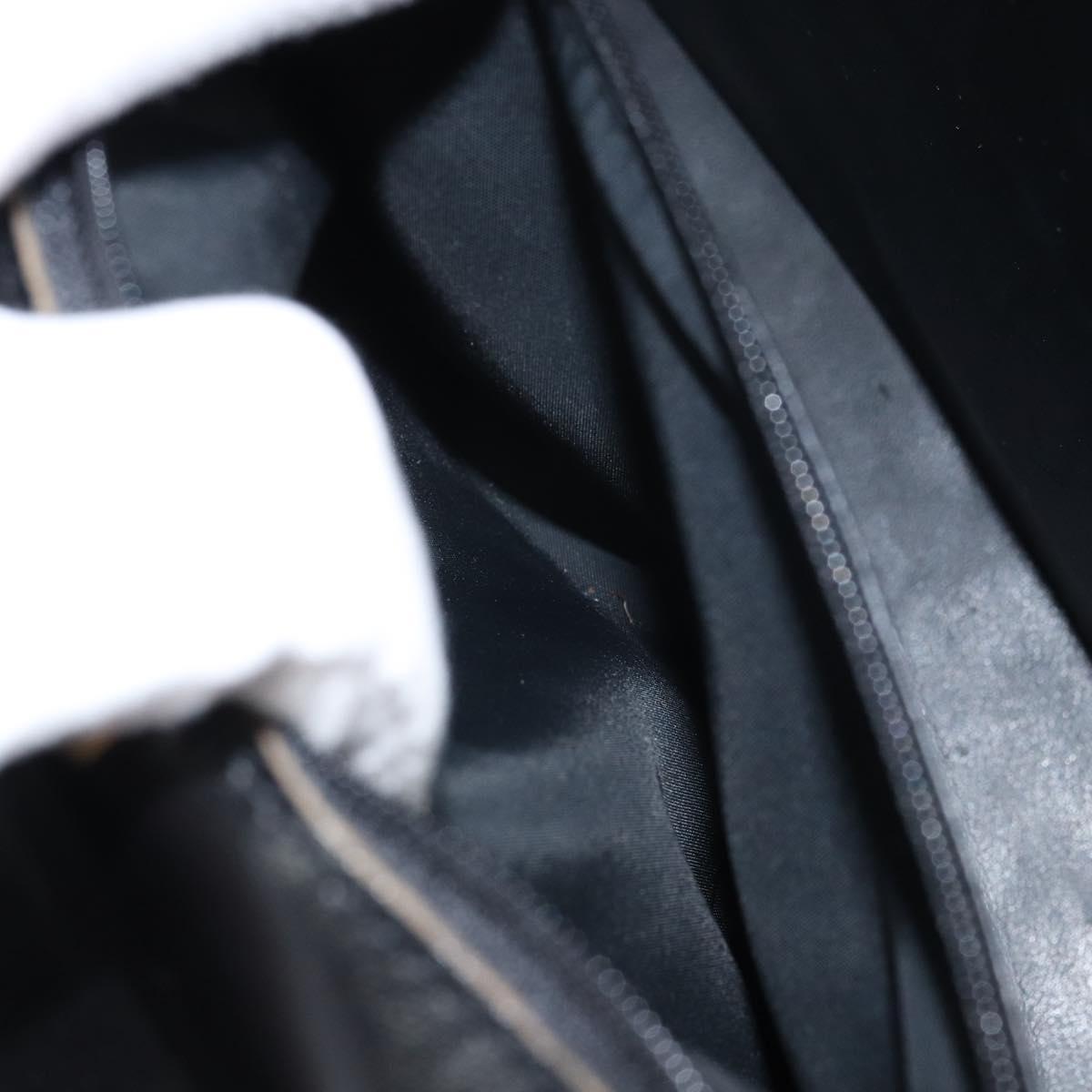 BALLY Hand Bag Leather 2way Black Gold Auth 159743