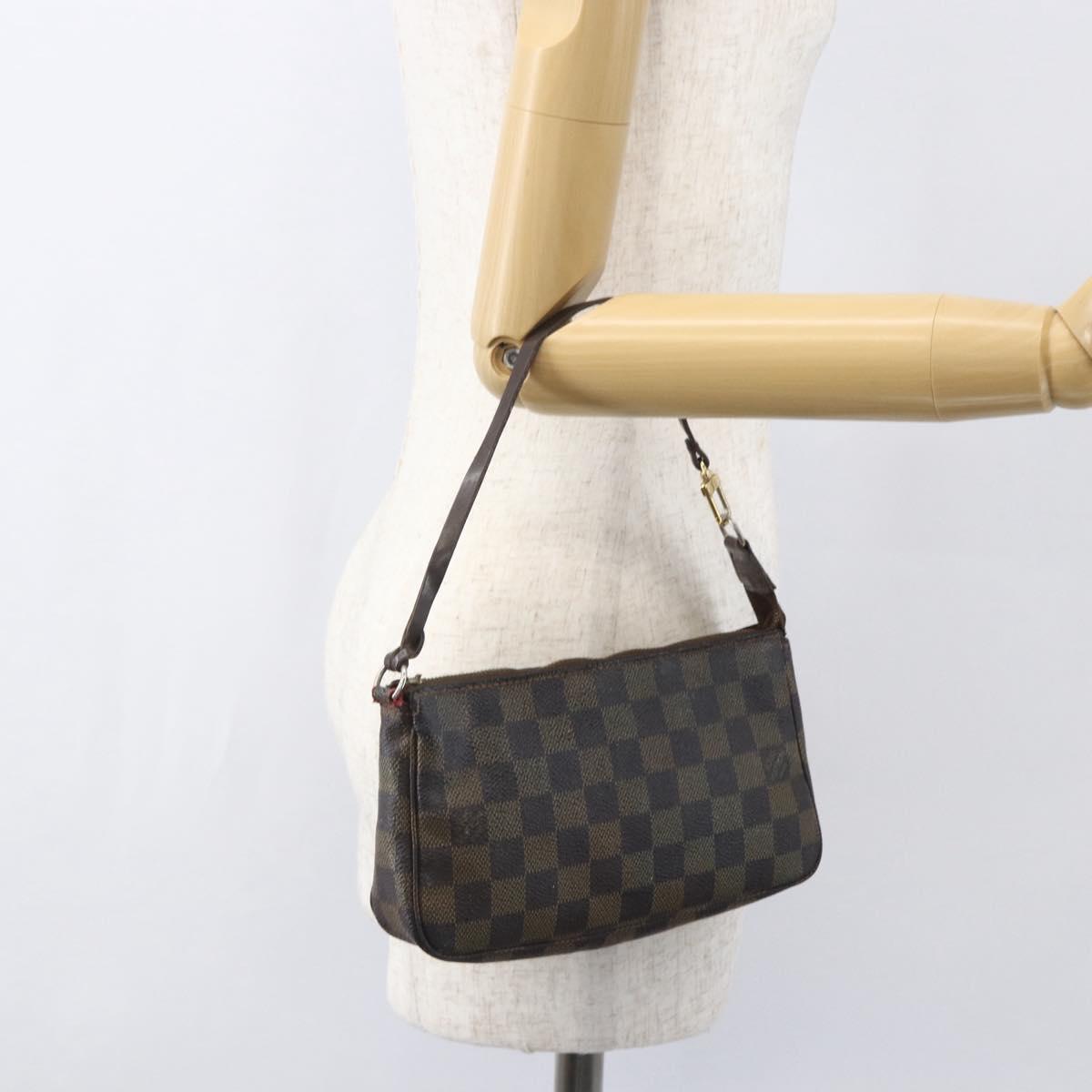 LOUIS VUITTON Damier Ebene Pochette Accessoires Pouch N41206 LV Auth 159769