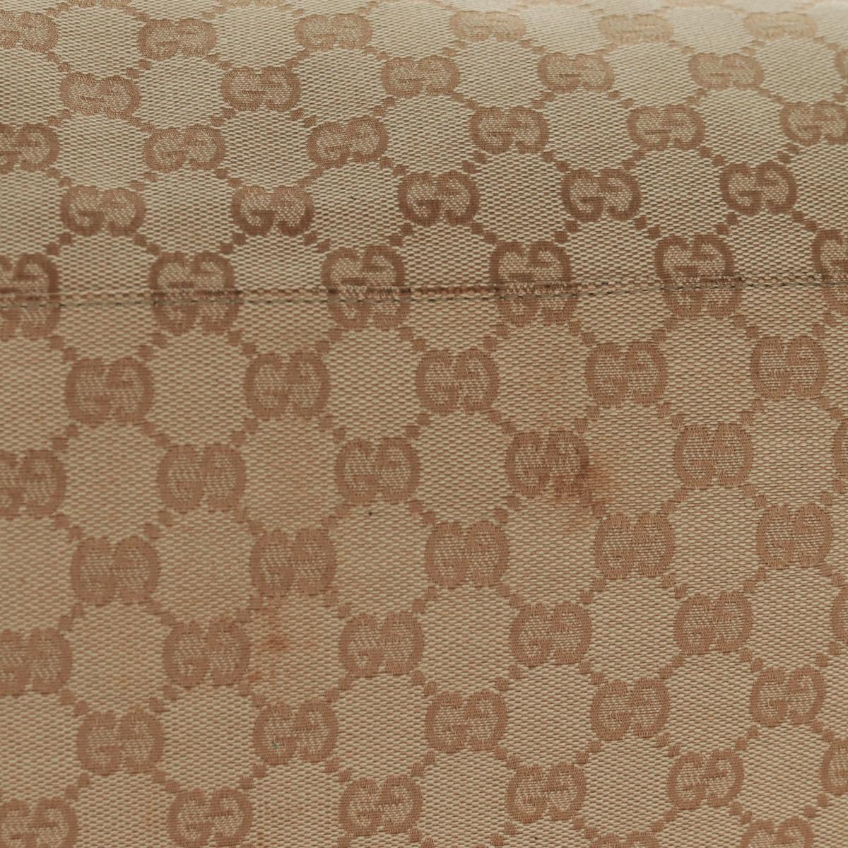 GUCCI GG Canvas Sherry Line Boston Bag Beige Gold pink 153240 Auth 159776