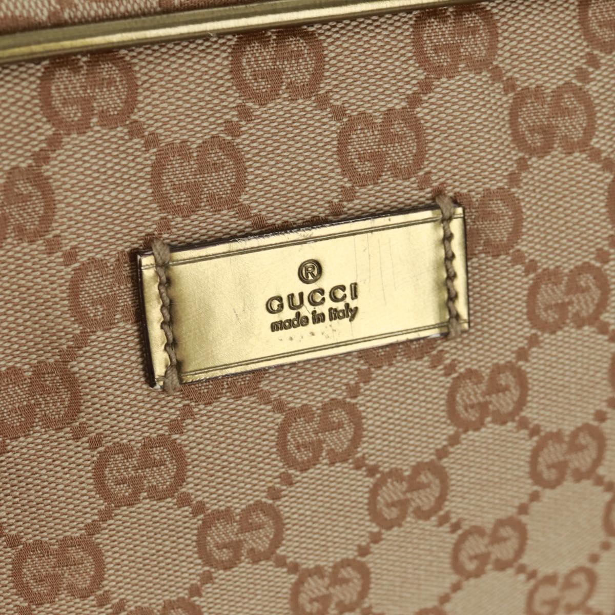 GUCCI GG Canvas Sherry Line Boston Bag Beige Gold pink 153240 Auth 159776