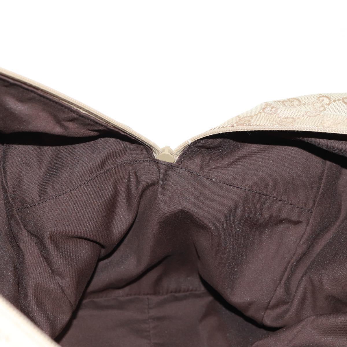 GUCCI GG Canvas Sherry Line Boston Bag Beige Gold pink 153240 Auth 159776