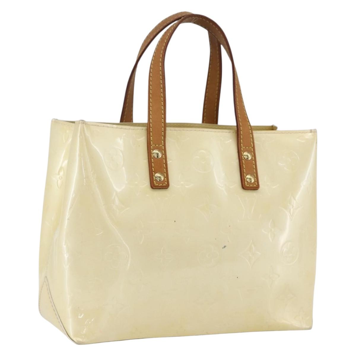 LOUIS VUITTON Monogram Vernis Reade PM Hand Bag Perle M91336 LV Auth 159820