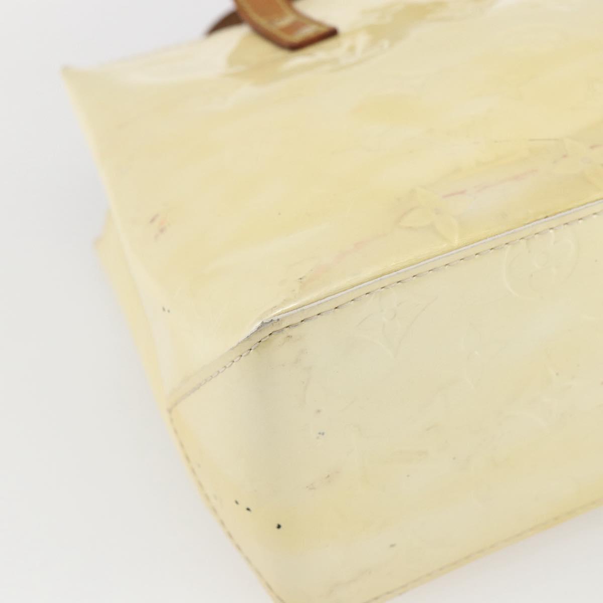 LOUIS VUITTON Monogram Vernis Reade PM Hand Bag Perle M91336 LV Auth 159820