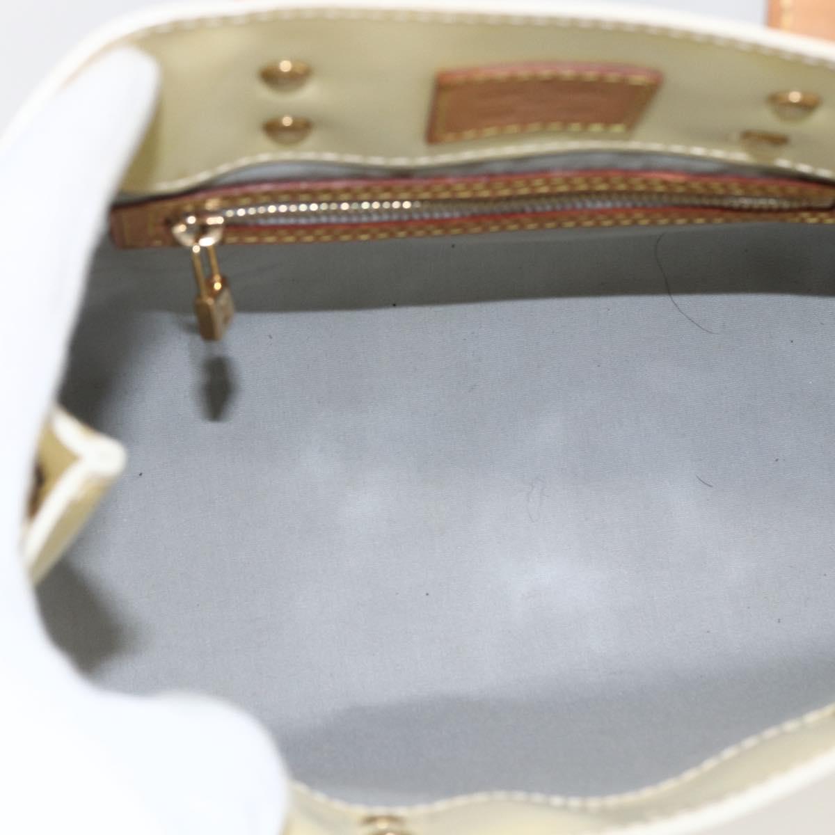 LOUIS VUITTON Monogram Vernis Reade PM Hand Bag Perle M91336 LV Auth 159820