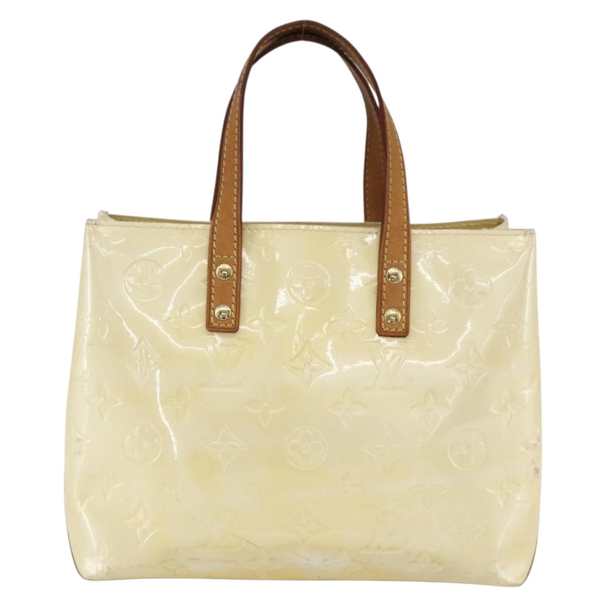 LOUIS VUITTON Monogram Vernis Reade PM Hand Bag Perle M91336 LV Auth 159820