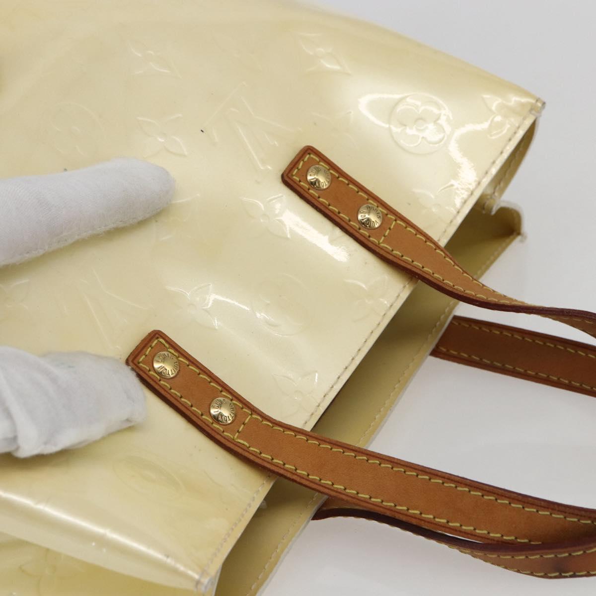 LOUIS VUITTON Monogram Vernis Reade PM Hand Bag Perle M91336 LV Auth 159820