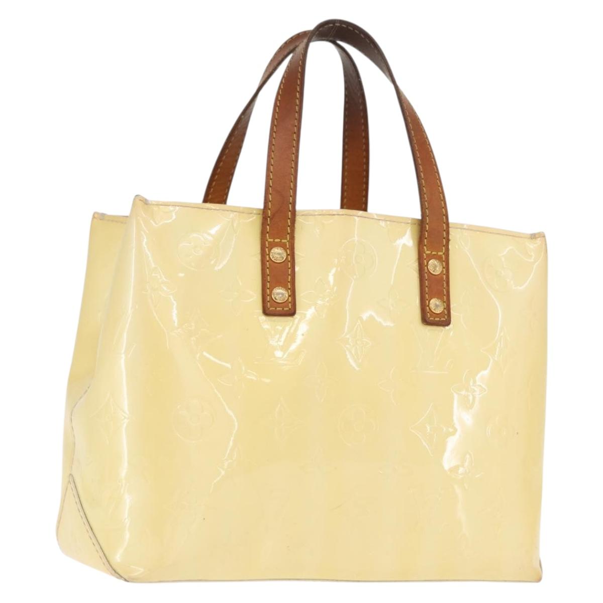 LOUIS VUITTON Monogram Vernis Reade PM Hand Bag Perle M91336 LV Auth 159821