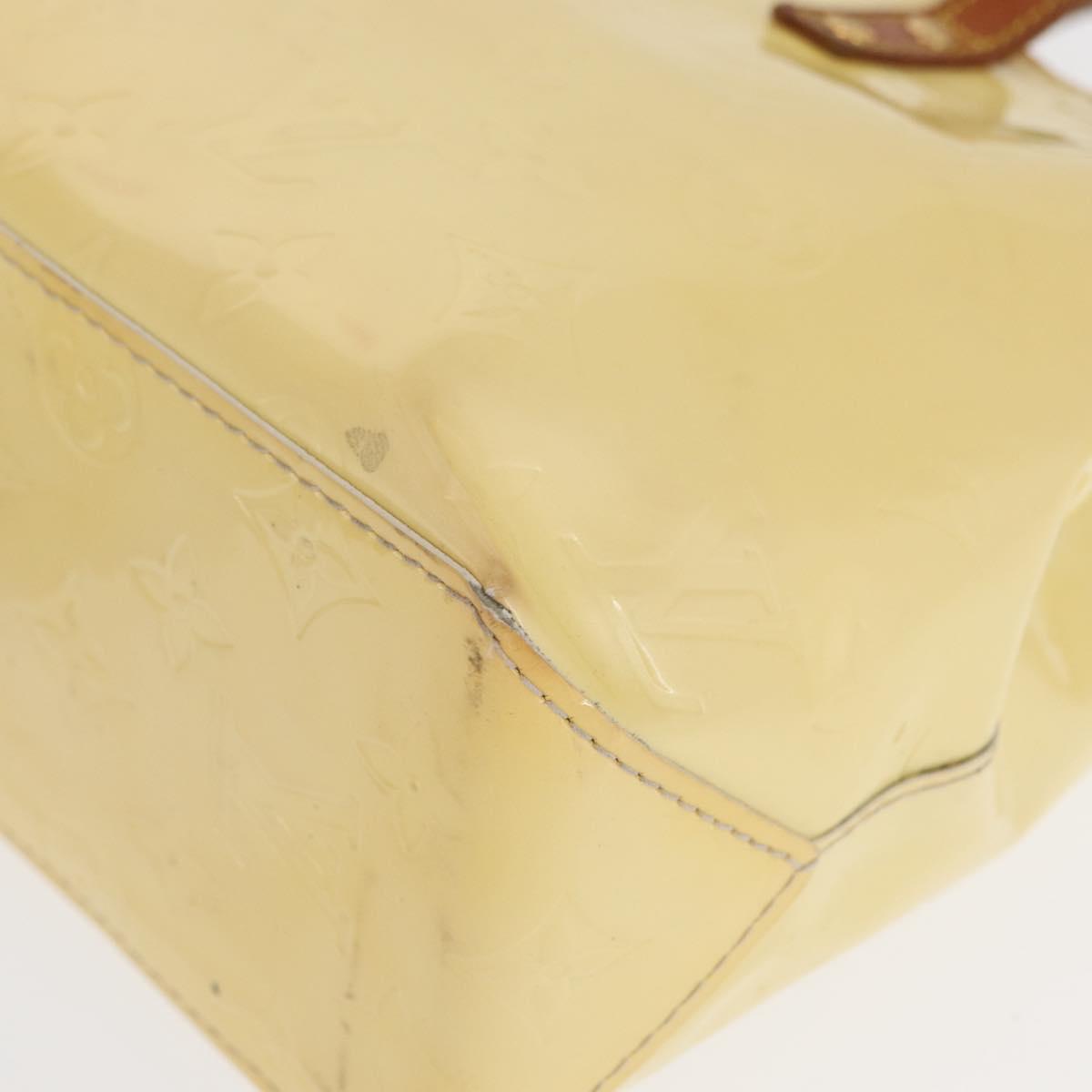 LOUIS VUITTON Monogram Vernis Reade PM Hand Bag Perle M91336 LV Auth 159821