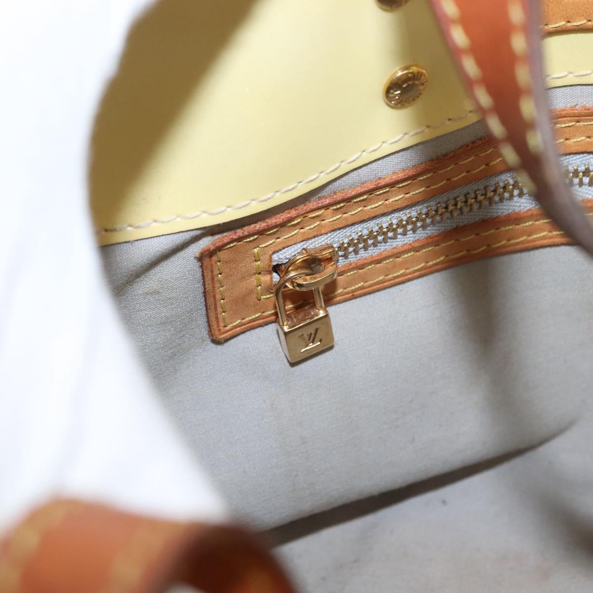 LOUIS VUITTON Monogram Vernis Reade PM Hand Bag Perle M91336 LV Auth 159821
