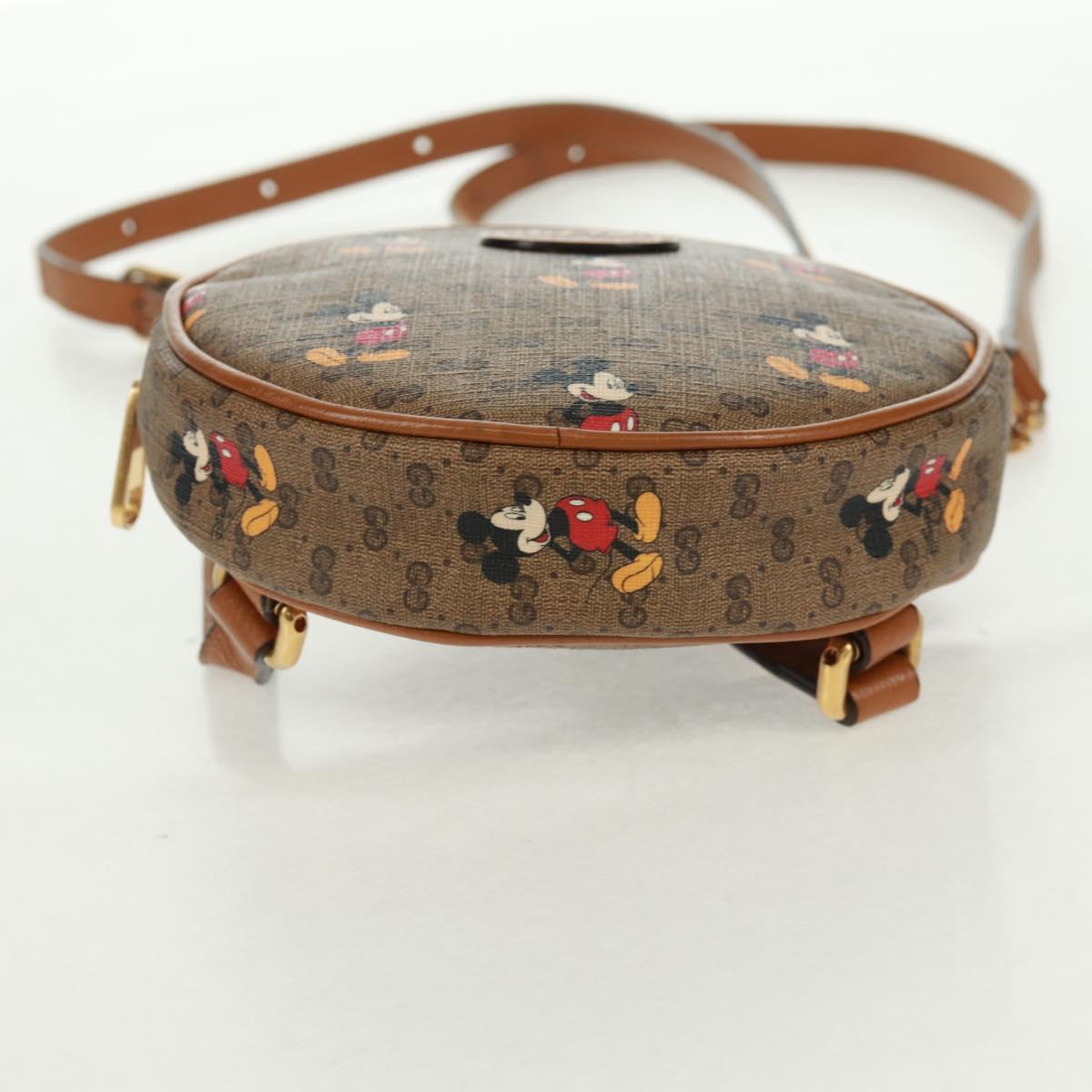 GUCCI Micro GG Supreme Disney Backpack PVC Beige Gold 603730 Auth 159823M