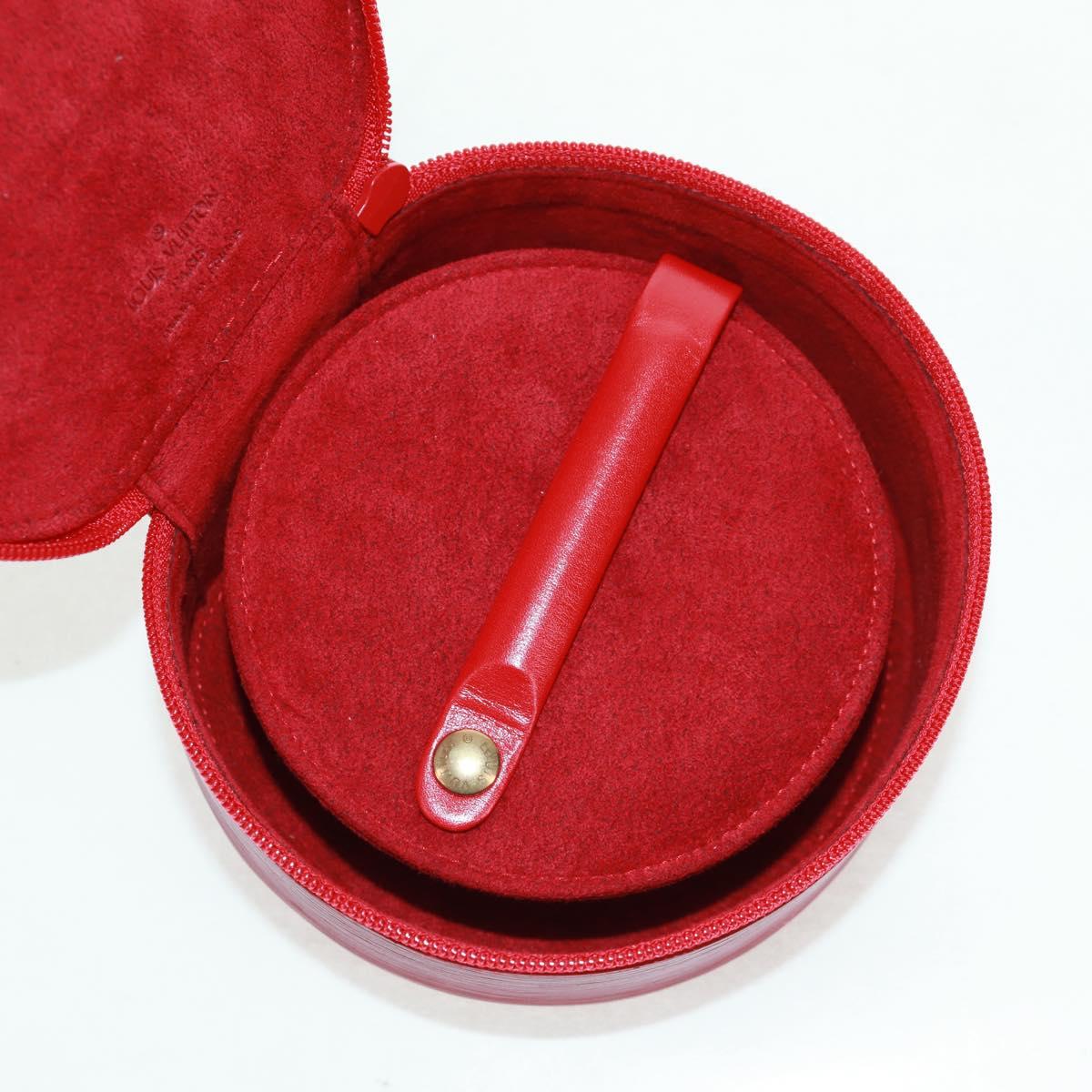 LOUIS VUITTON Epi Ecrin Bijoux 12 Jewelry Box Red M48207 LV Auth 159825V