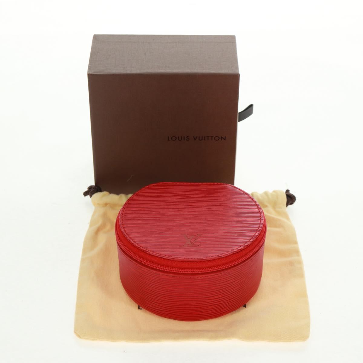 LOUIS VUITTON Epi Ecrin Bijoux 12 Jewelry Box Red M48207 LV Auth 159825V
