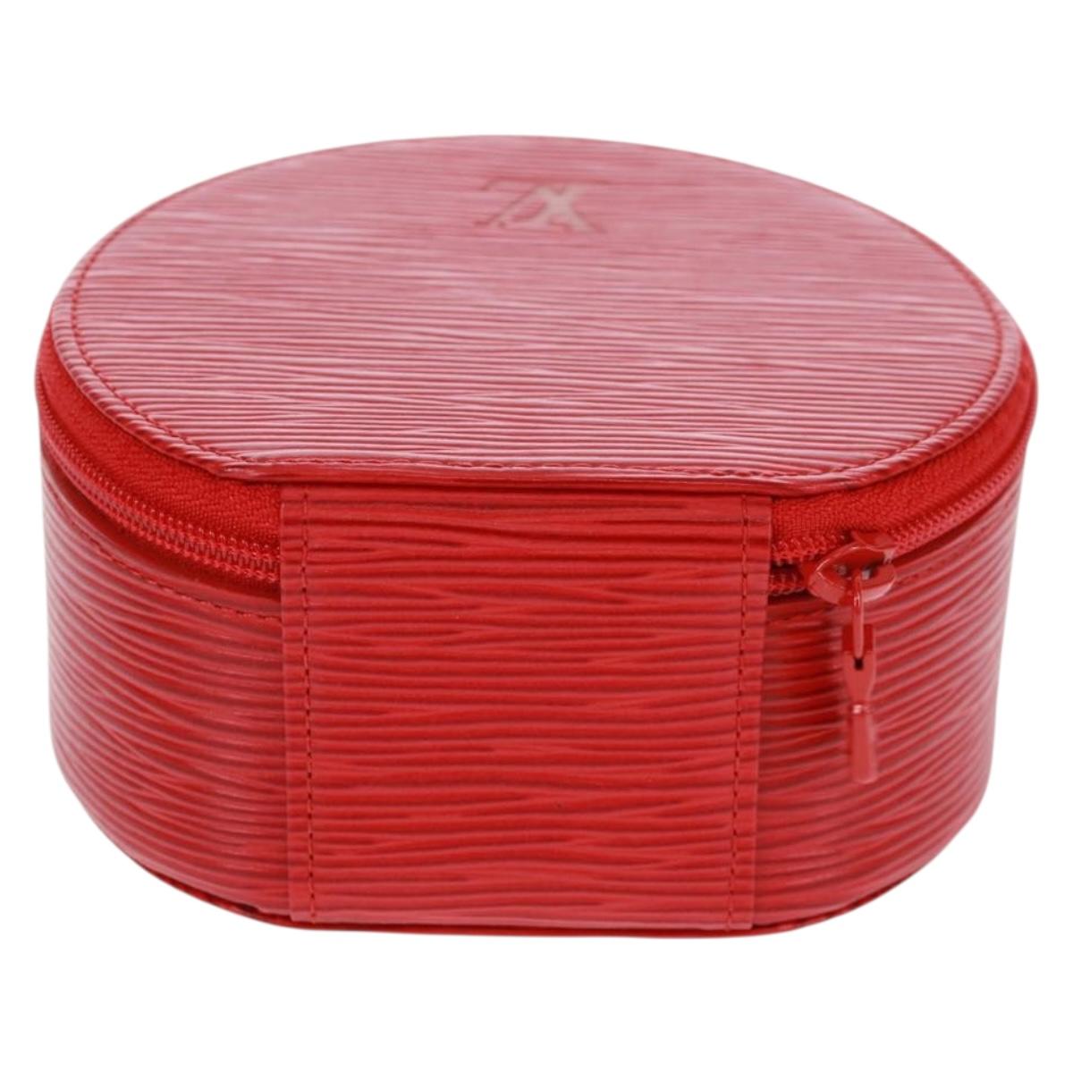 LOUIS VUITTON Epi Ecrin Bijoux 12 Jewelry Box Red M48207 LV Auth 159825V