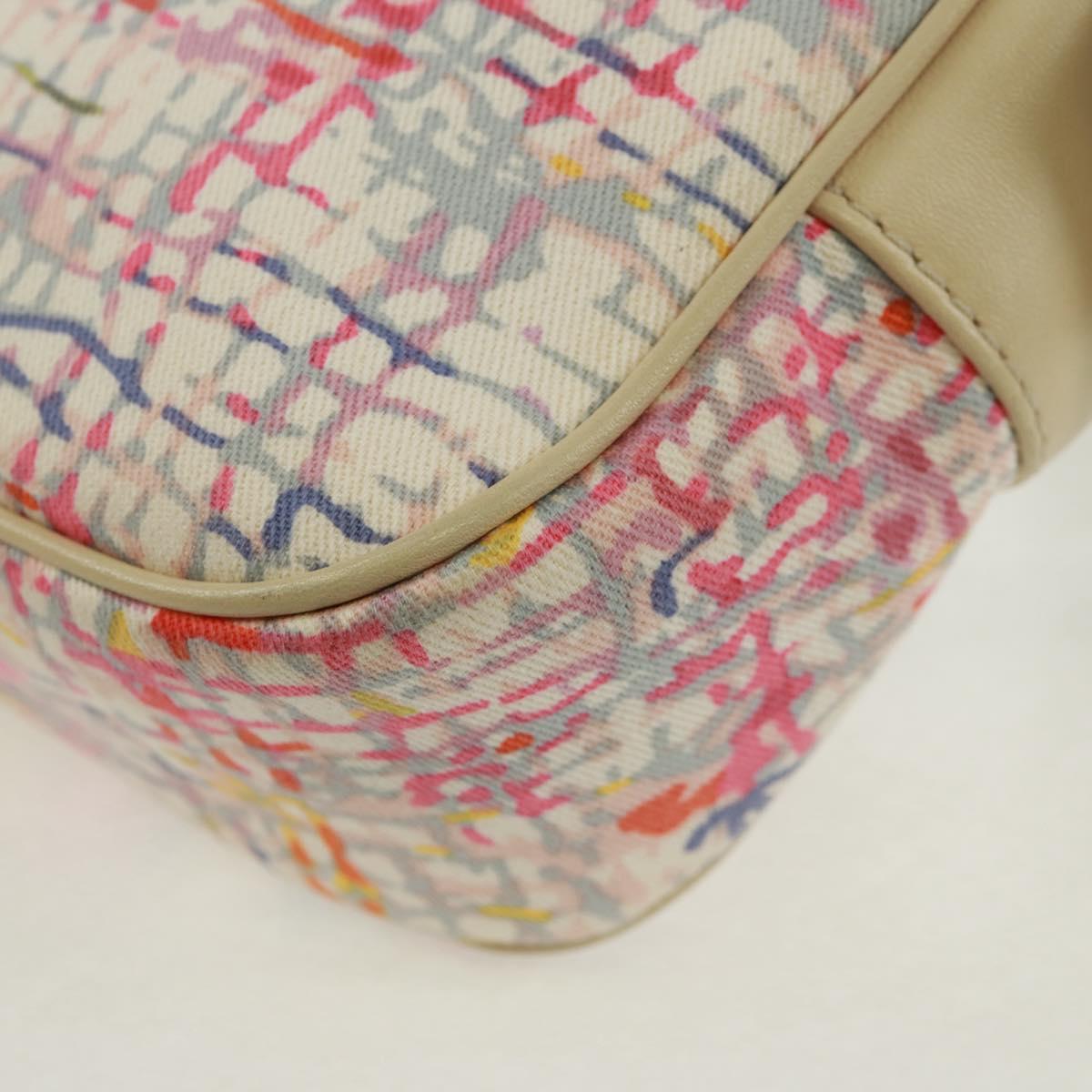 CHANEL Shoulder Bag Canvas Multicolor Silver CC Auth 159826V