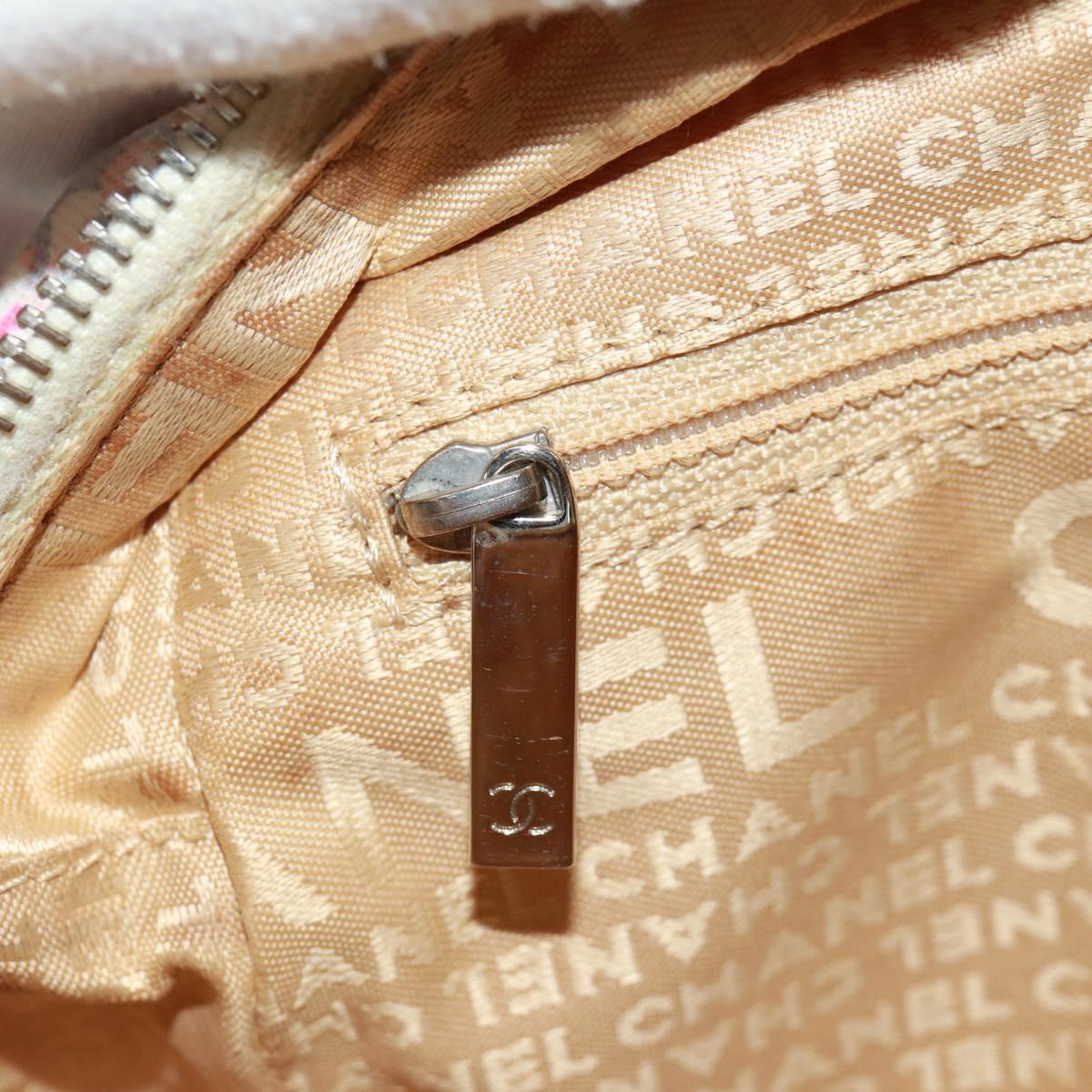 CHANEL Shoulder Bag Canvas Multicolor Silver CC Auth 159826V