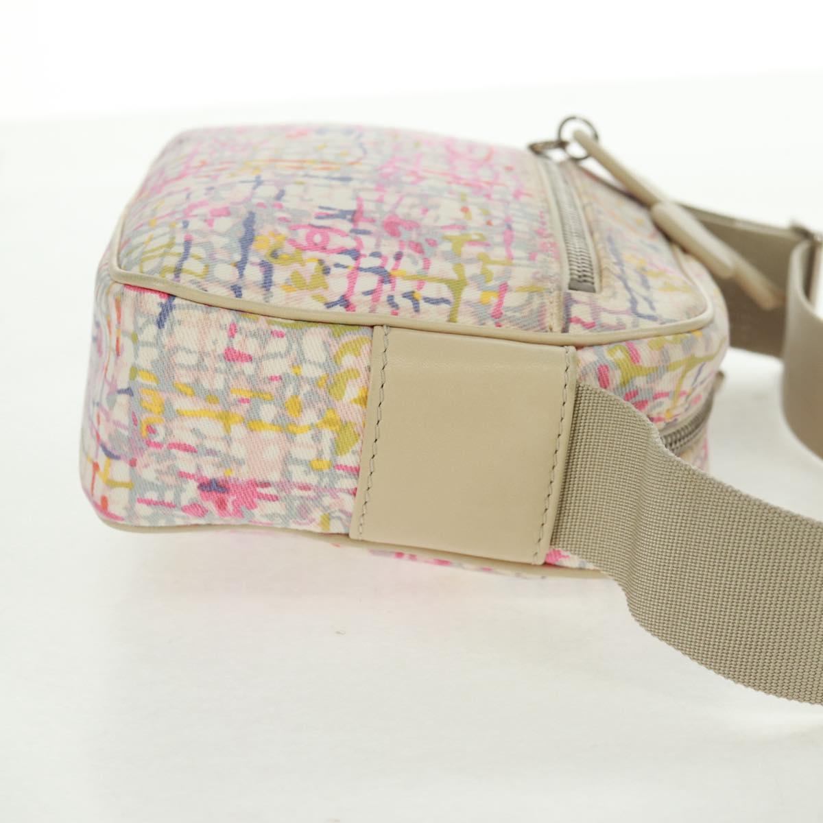 CHANEL Shoulder Bag Canvas Multicolor Silver CC Auth 159826V