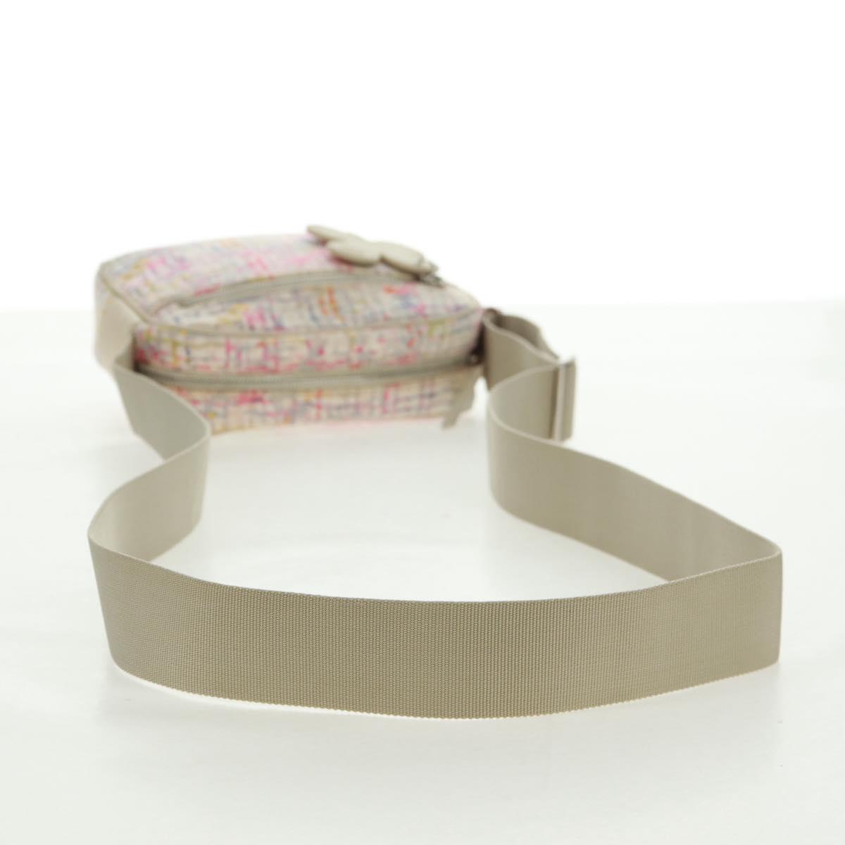 CHANEL Shoulder Bag Canvas Multicolor Silver CC Auth 159826V