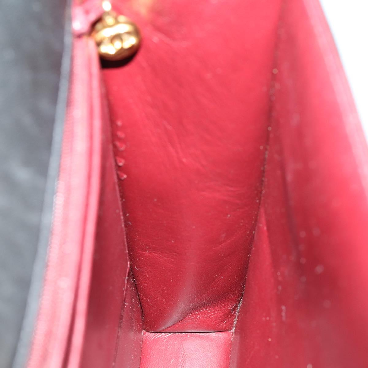 CHANEL Matelasse Chain Shoulder Bag Lamb Skin Black Gold CC Auth 159827SAV