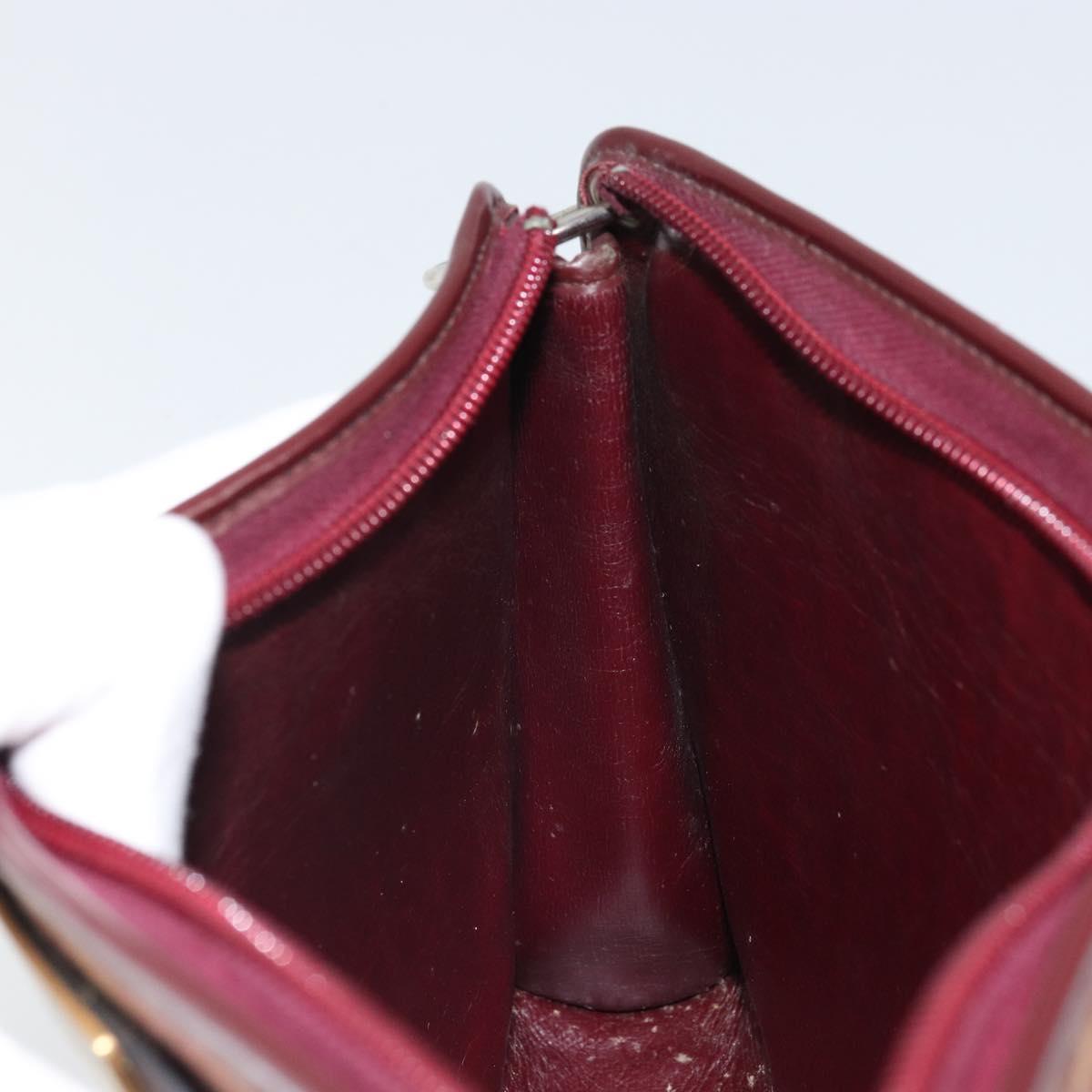 Christian Dior Trotter Canvas Shoulder Bag Red Gold Auth 159831