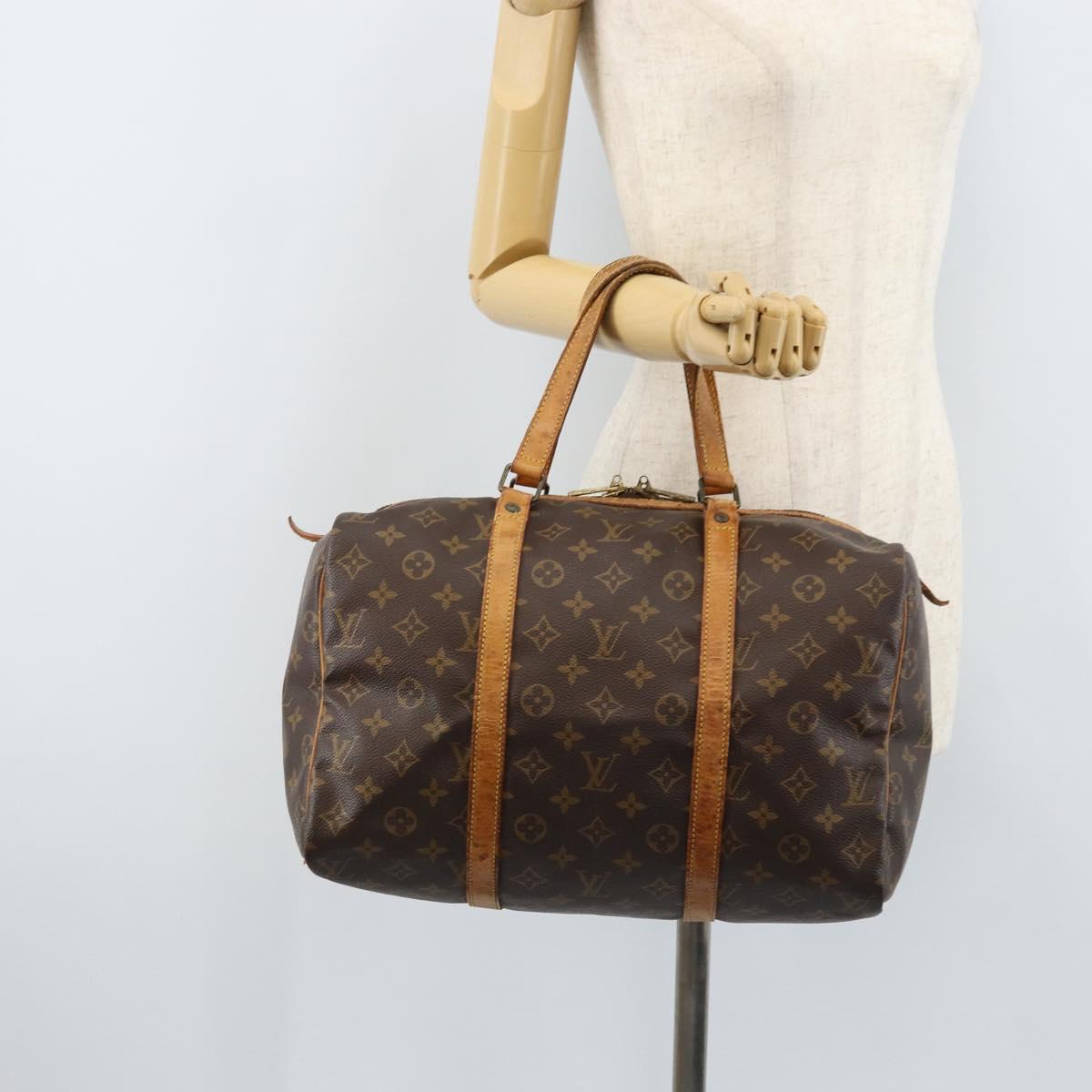 LOUIS VUITTON Monogram Sac Souple 45 Boston Bag M41624 LV Auth 159840