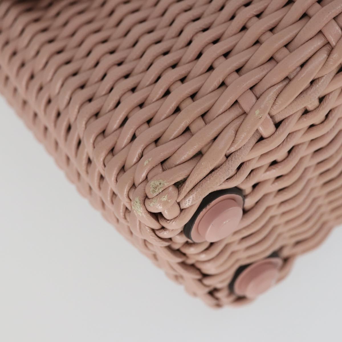 Salvatore Ferragamo Gancini Hand Bag Leather 2way Pink Auth 159841V