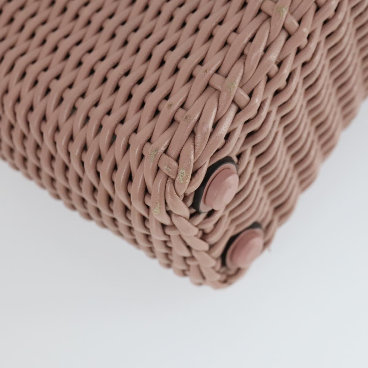 Salvatore Ferragamo Gancini Hand Bag Leather 2way Pink Auth 159841V