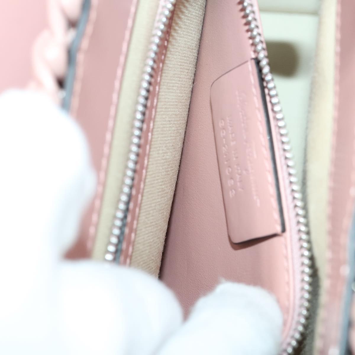 Salvatore Ferragamo Gancini Hand Bag Leather 2way Pink Auth 159841V