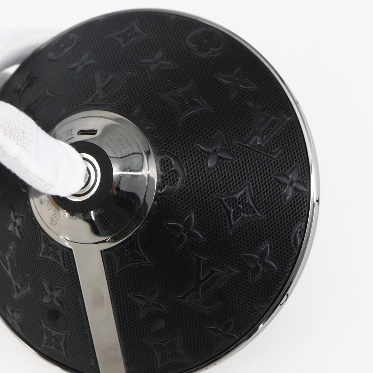 LOUIS VUITTON Monogram Horizon Light Up Speaker Black QAC000 LV Auth 159853SAM