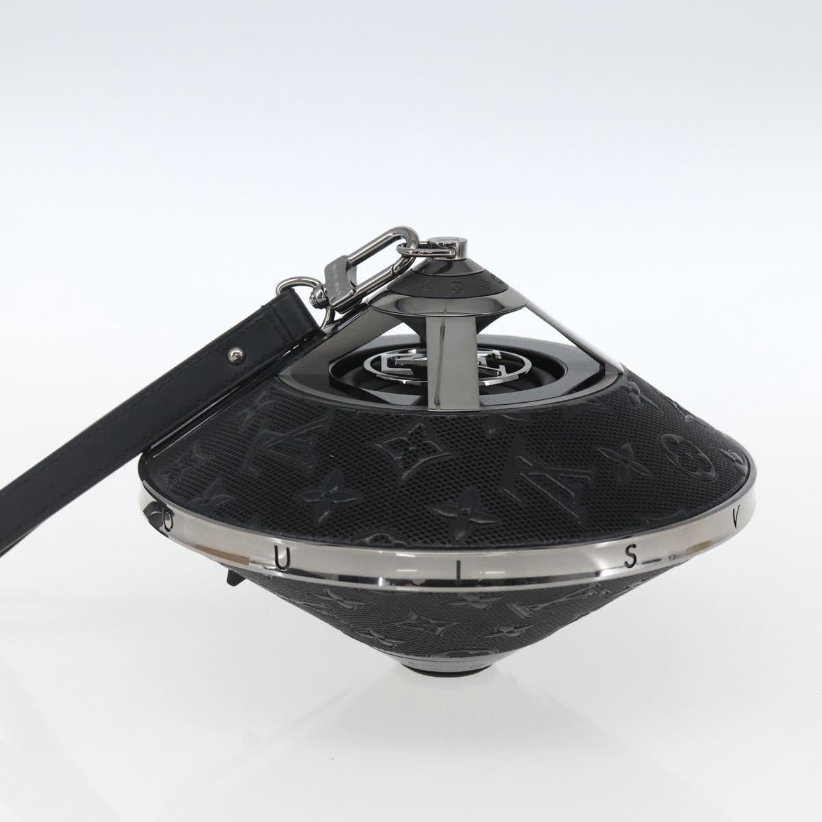 LOUIS VUITTON Monogram Horizon Light Up Speaker Black QAC000 LV Auth 159853SAM