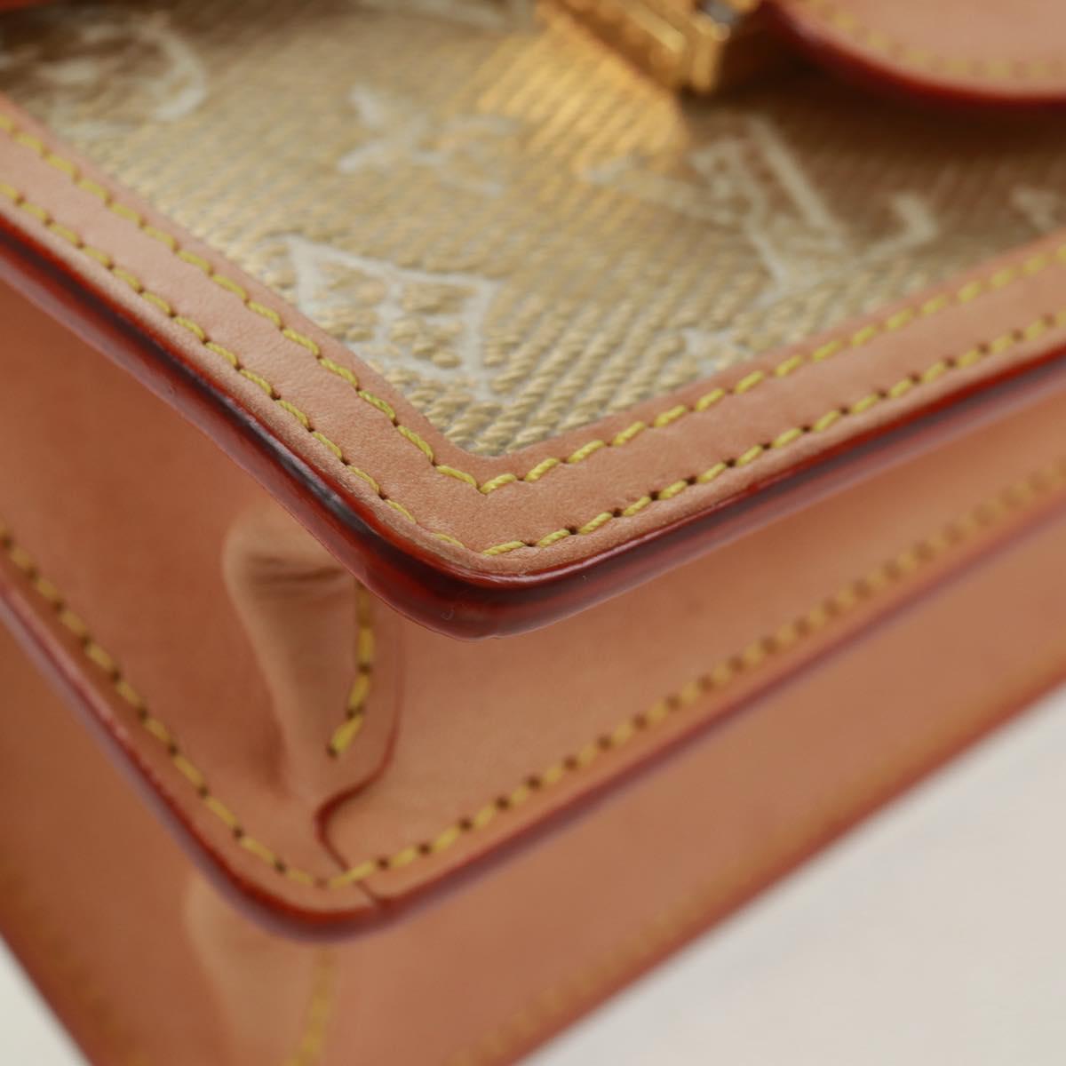 LOUIS VUITTON Monogram Laminated Jacquard Daufine MINI Gold M22826 Auth159872SAM