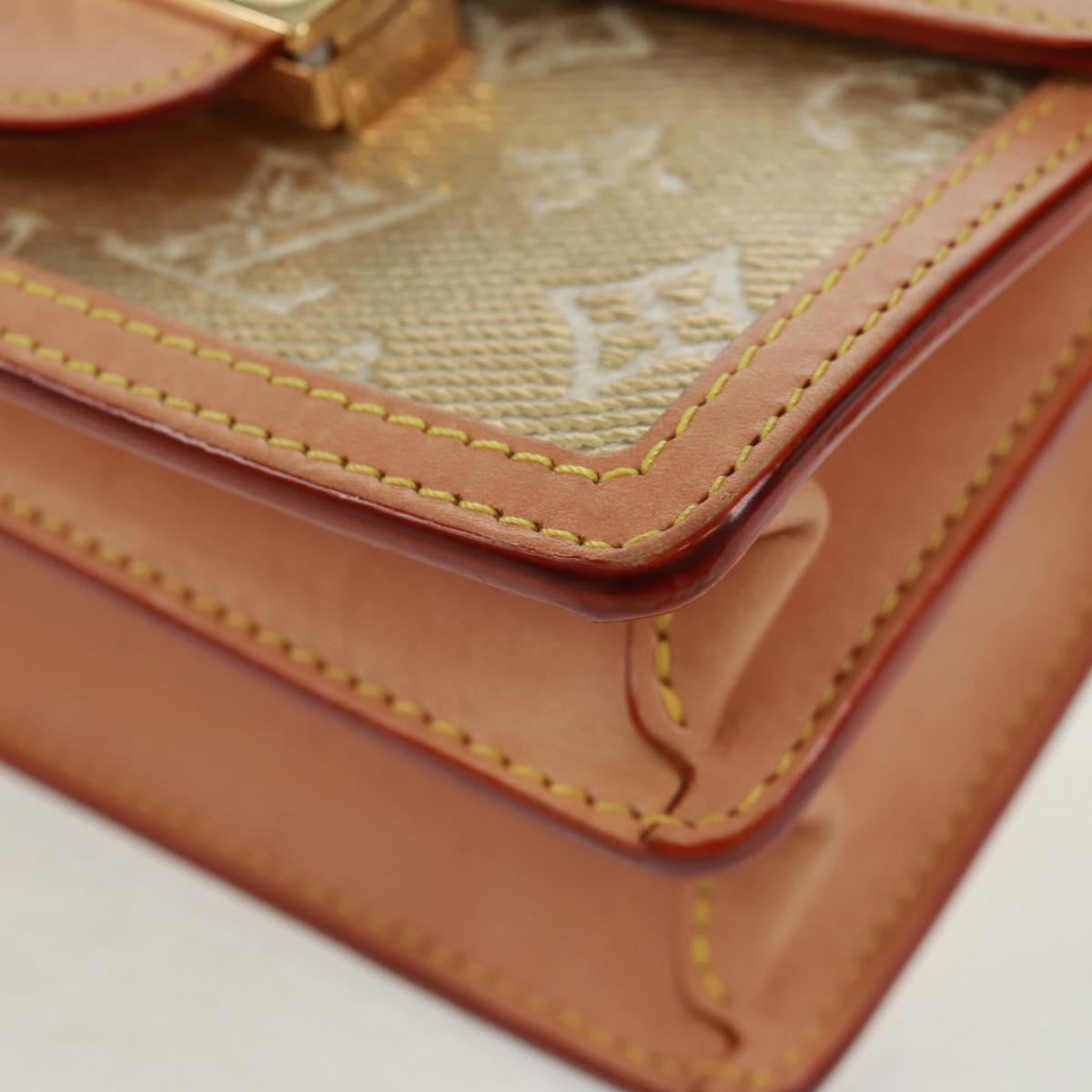 LOUIS VUITTON Monogram Laminated Jacquard Daufine MINI Gold M22826 Auth159872SAM