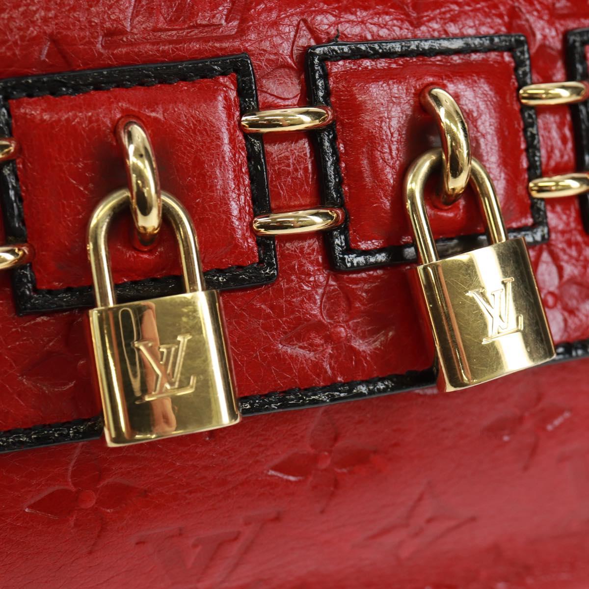 LOUIS VUITTON Monogram Clutch Bag Red LV Auth 159874SAV