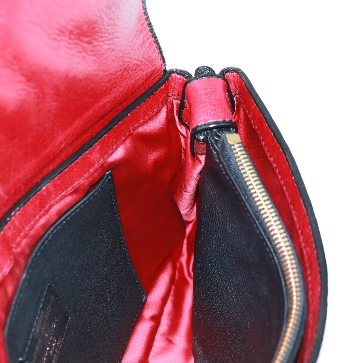 LOUIS VUITTON Monogram Clutch Bag Red LV Auth 159874SAV