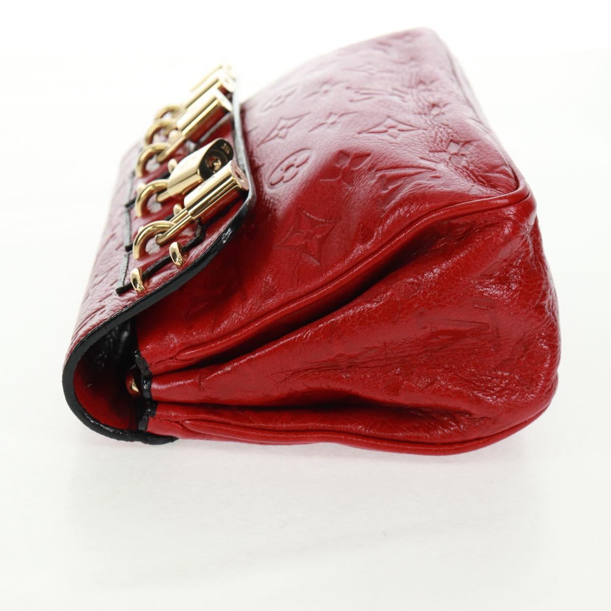 LOUIS VUITTON Monogram Clutch Bag Red LV Auth 159874SAV