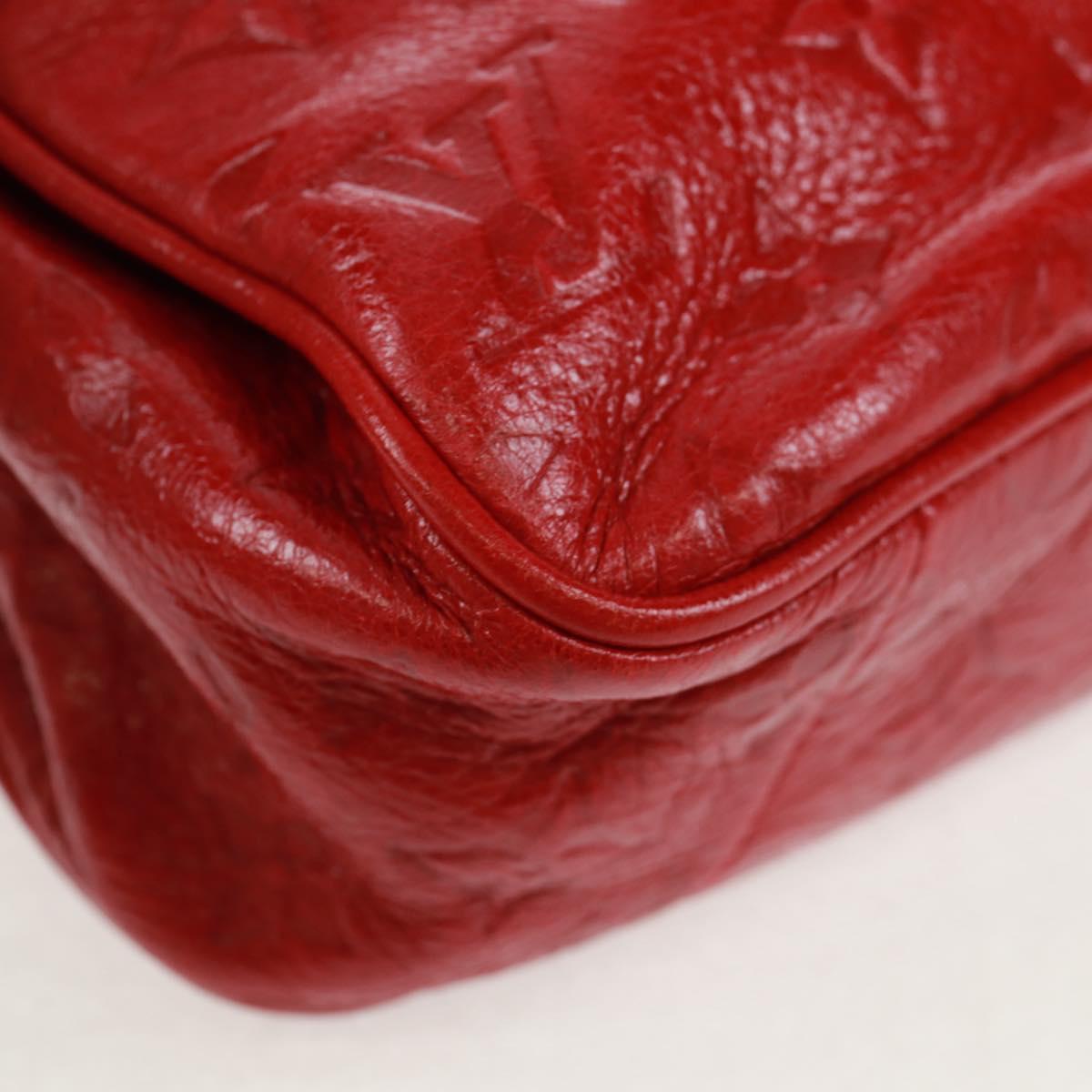 LOUIS VUITTON Monogram Clutch Bag Red LV Auth 159874SAV