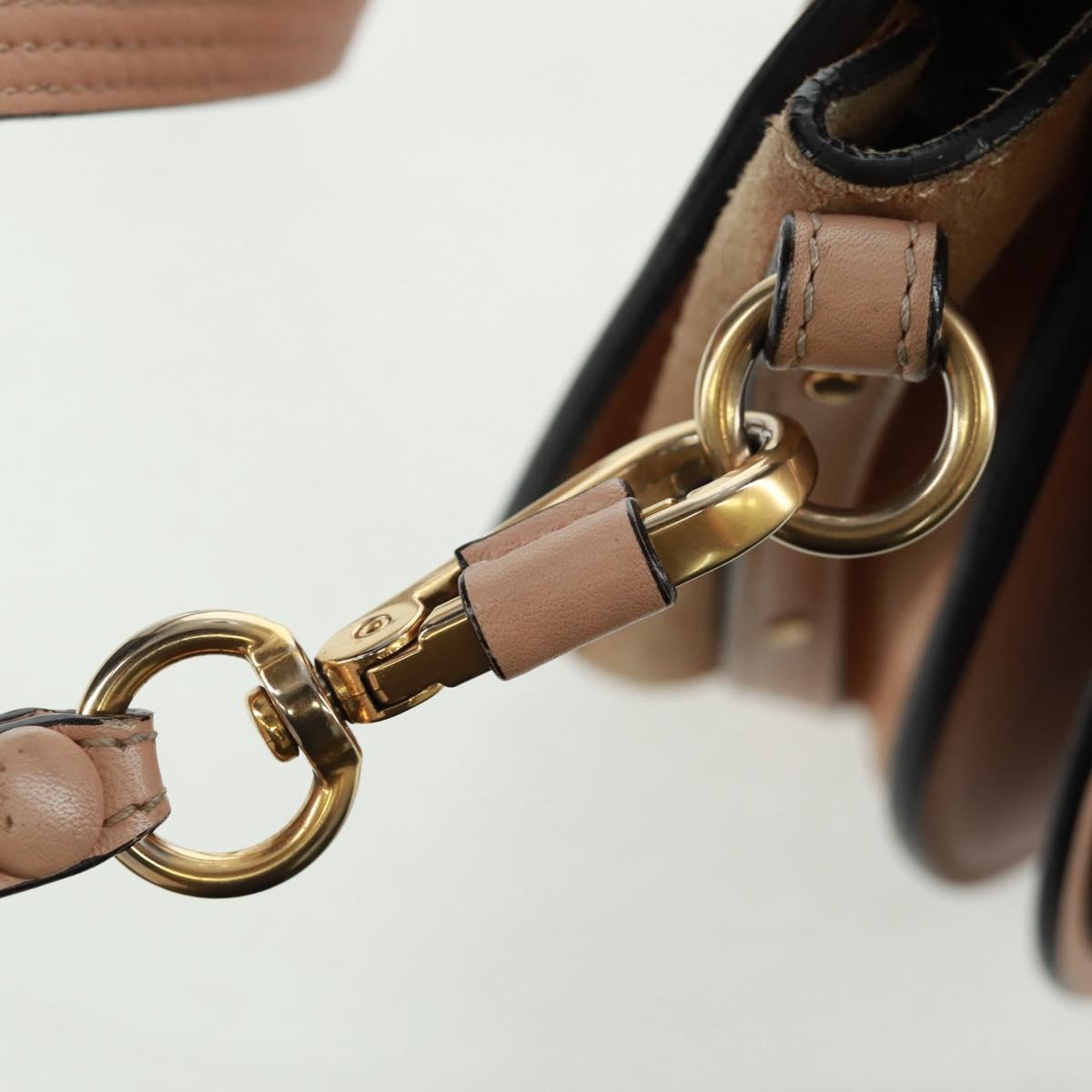 Chloe Nile Hand Bag Leather 2way Pink Gold Auth 159884V