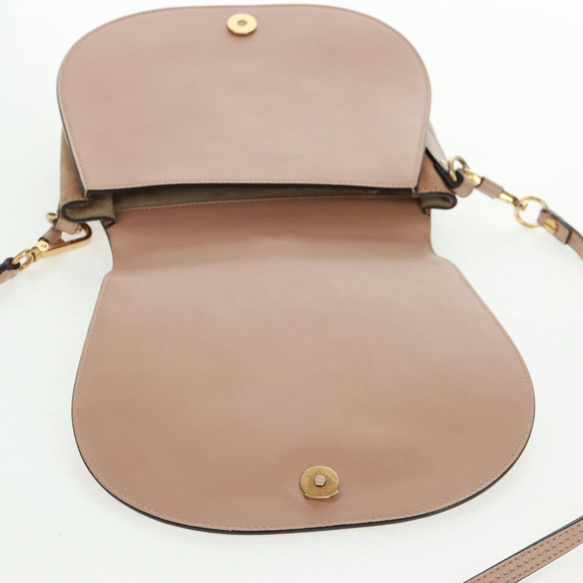 Chloe Nile Hand Bag Leather 2way Pink Gold Auth 159884V
