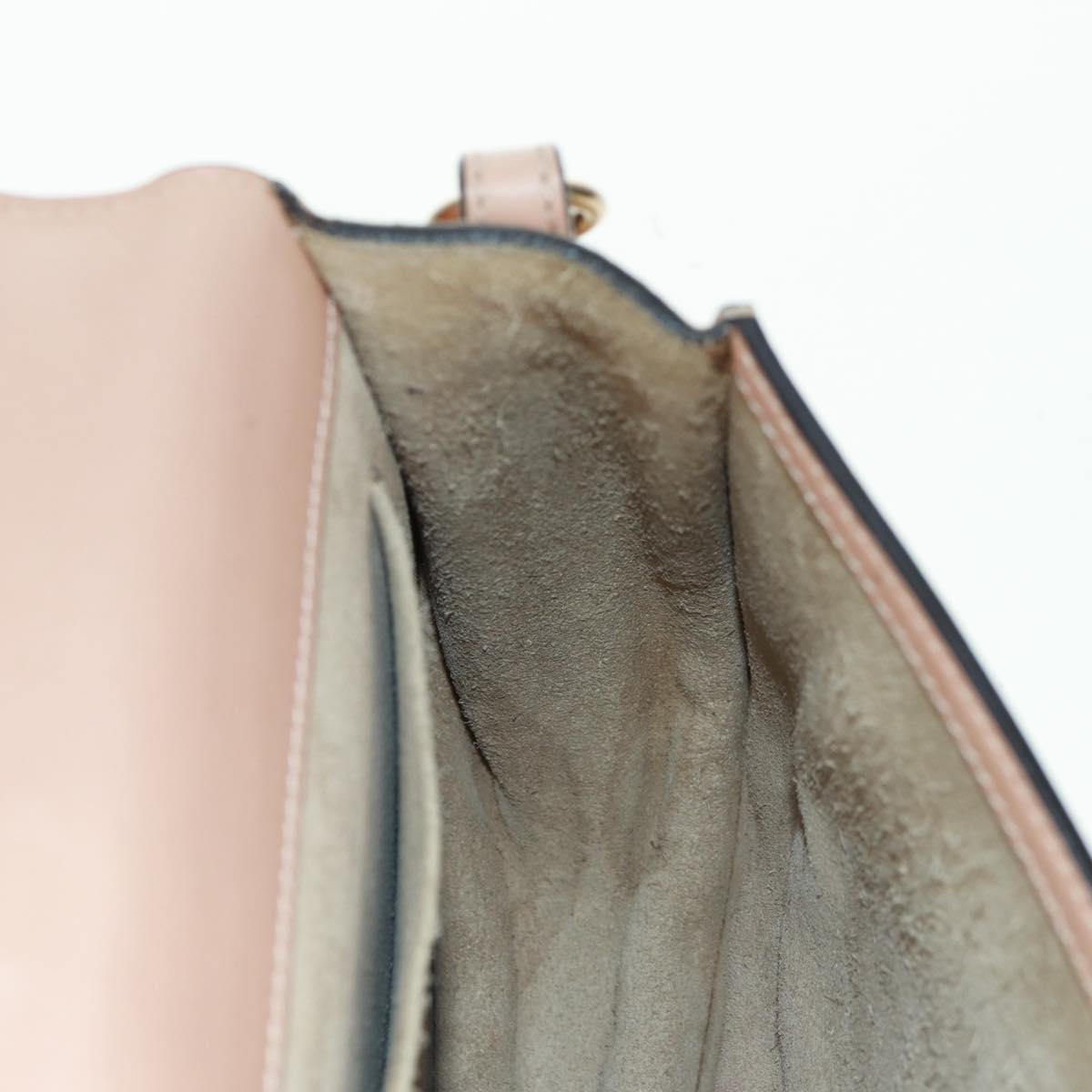 Chloe Nile Hand Bag Leather 2way Pink Gold Auth 159884V