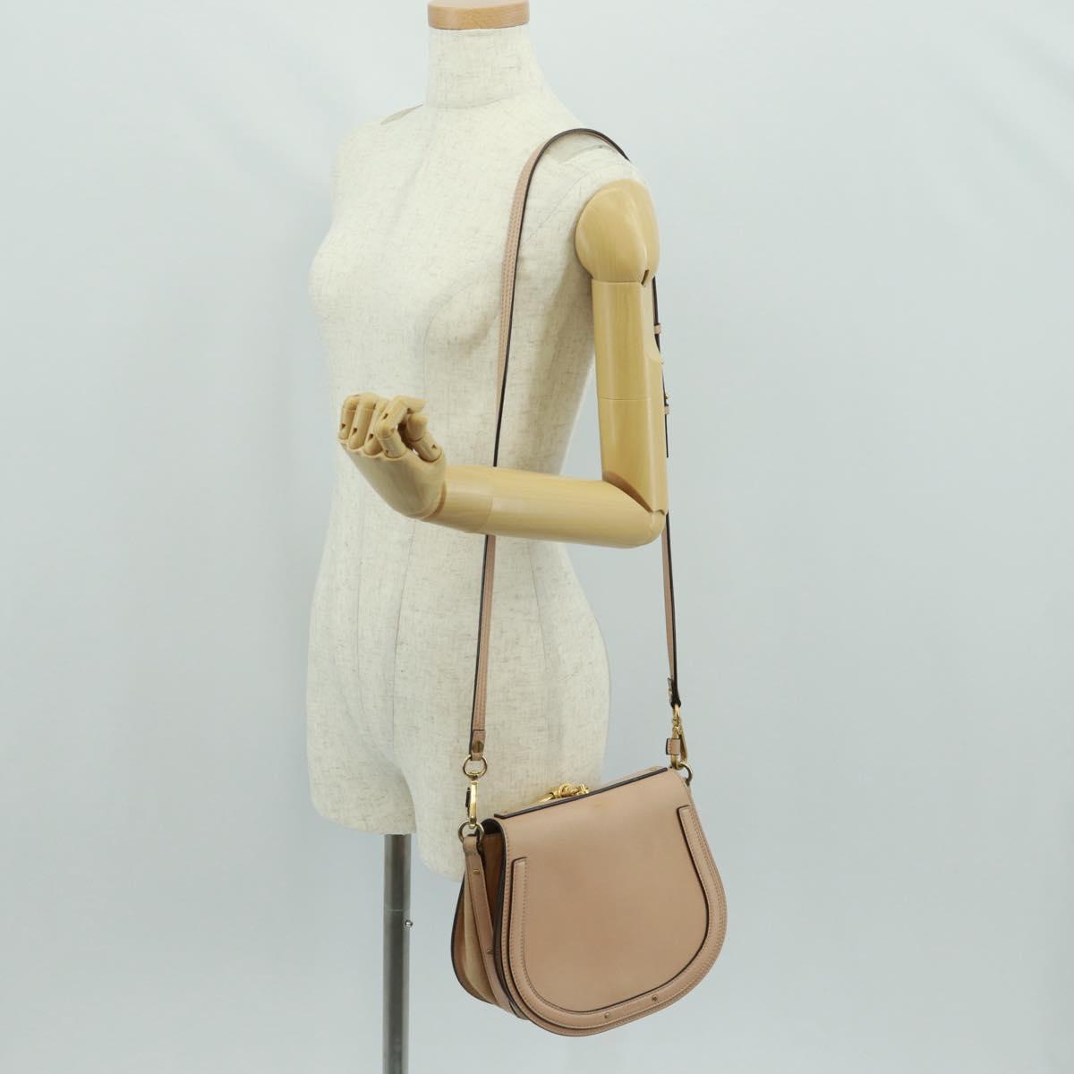 Chloe Nile Hand Bag Leather 2way Pink Gold Auth 159884V