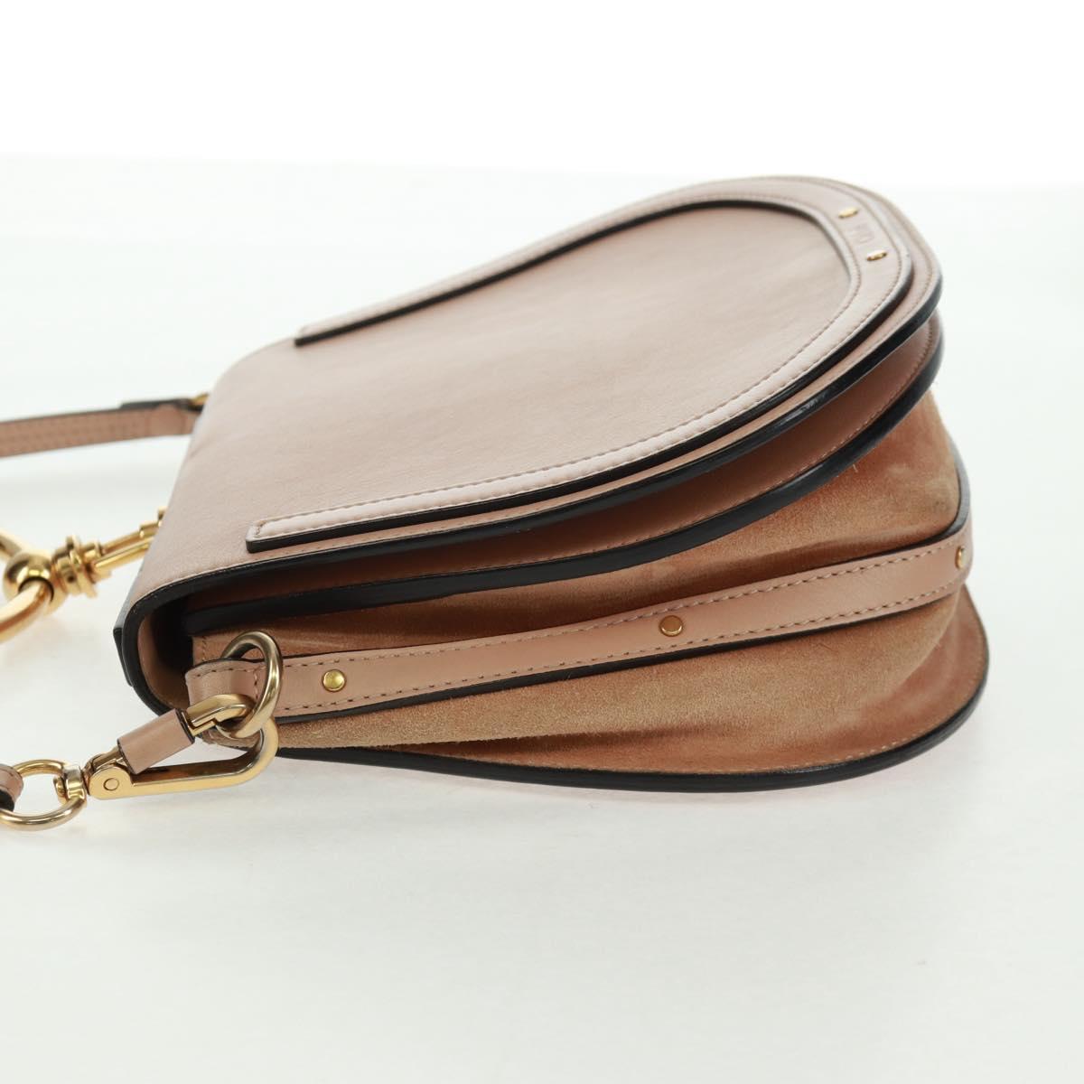 Chloe Nile Hand Bag Leather 2way Pink Gold Auth 159884V