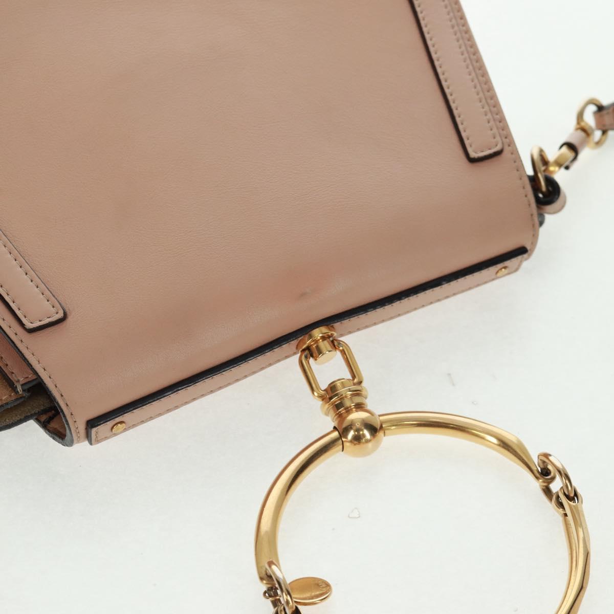 Chloe Nile Hand Bag Leather 2way Pink Gold Auth 159884V