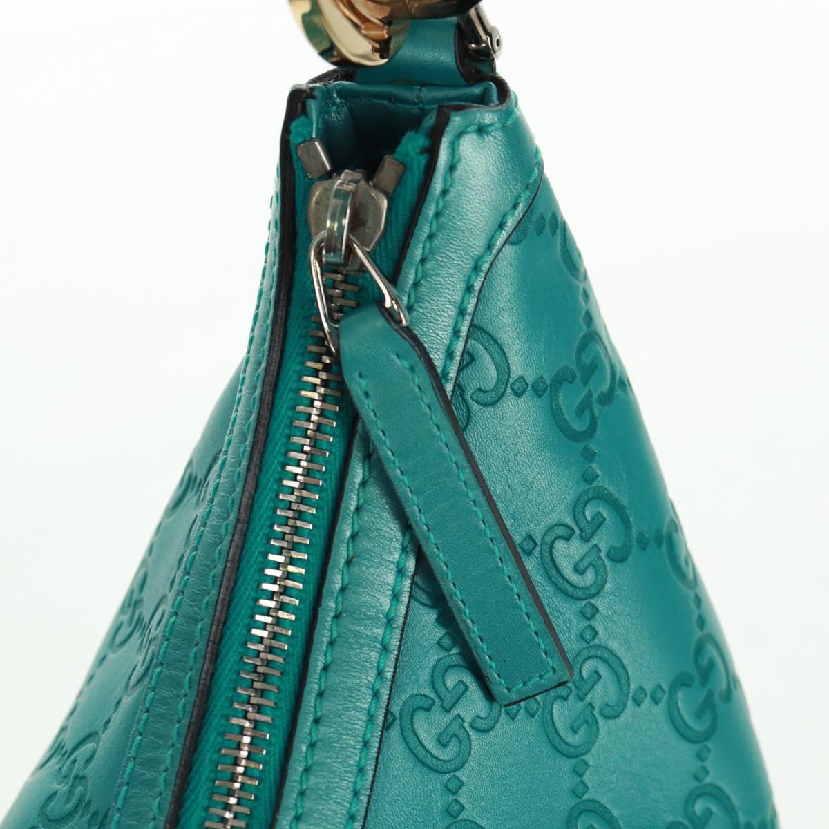 GUCCI GG Canvas Guccissima Bag Light Blue Silver Gold 232962 Auth 159906SAV