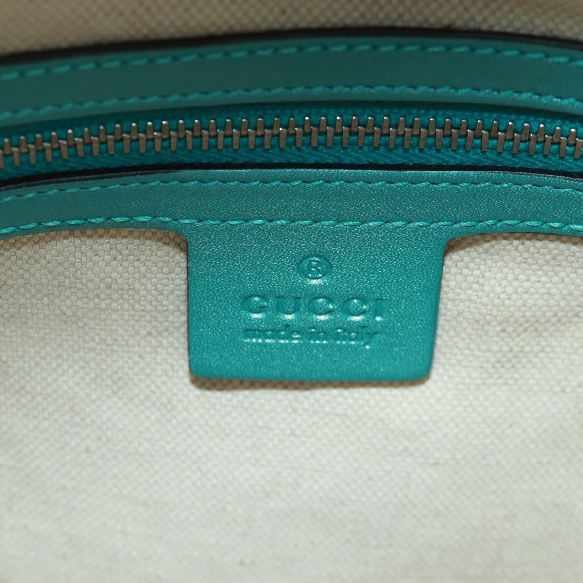 GUCCI GG Canvas Guccissima Bag Light Blue Silver Gold 232962 Auth 159906SAV