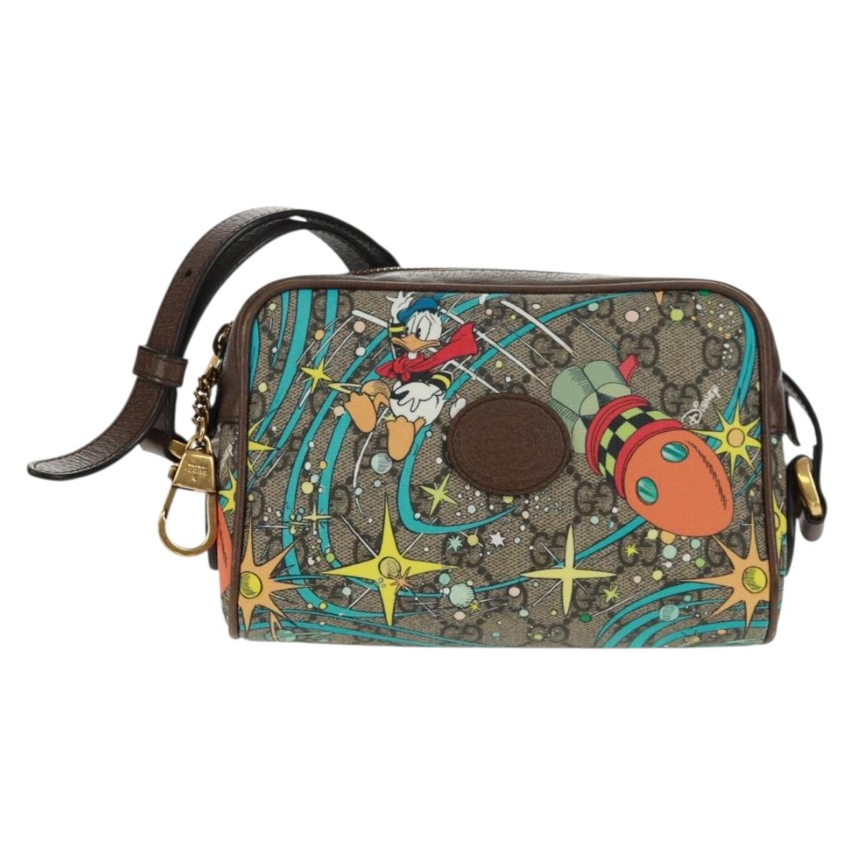 GUCCI Micro GG Supreme Disney Collaboration Bag PVC Beige 602536 Auth 159909SAM