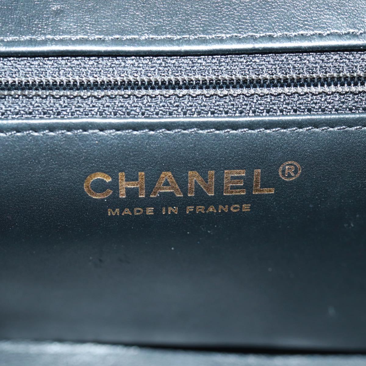 CHANEL Matelasse Chain Shoulder Bag Lamb Skin Black Gold CC Auth 159919SAM